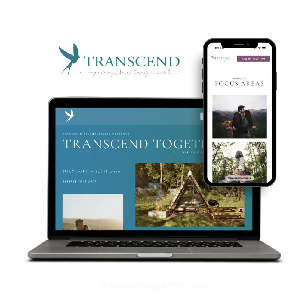 transcend together site and branding by blxck marketing